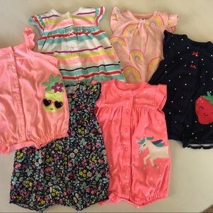 Set of 6 bubble rompers